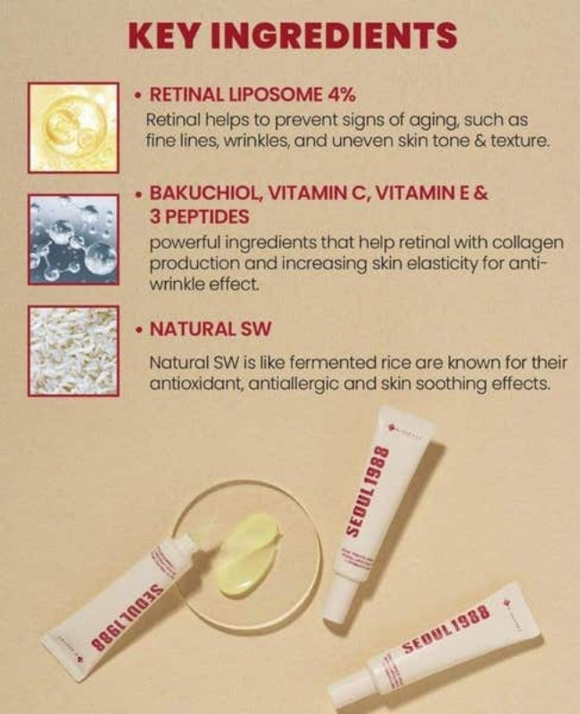 KSECRET - SEOUL 1988 Eye Cream : Retinal Liposome 4% + Fermented Bean